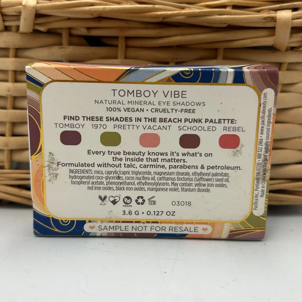 PACIFICA BEAUTY Natural Mineral 5 Eyeshadow Palette Tomboy Vibe Vegan NEW